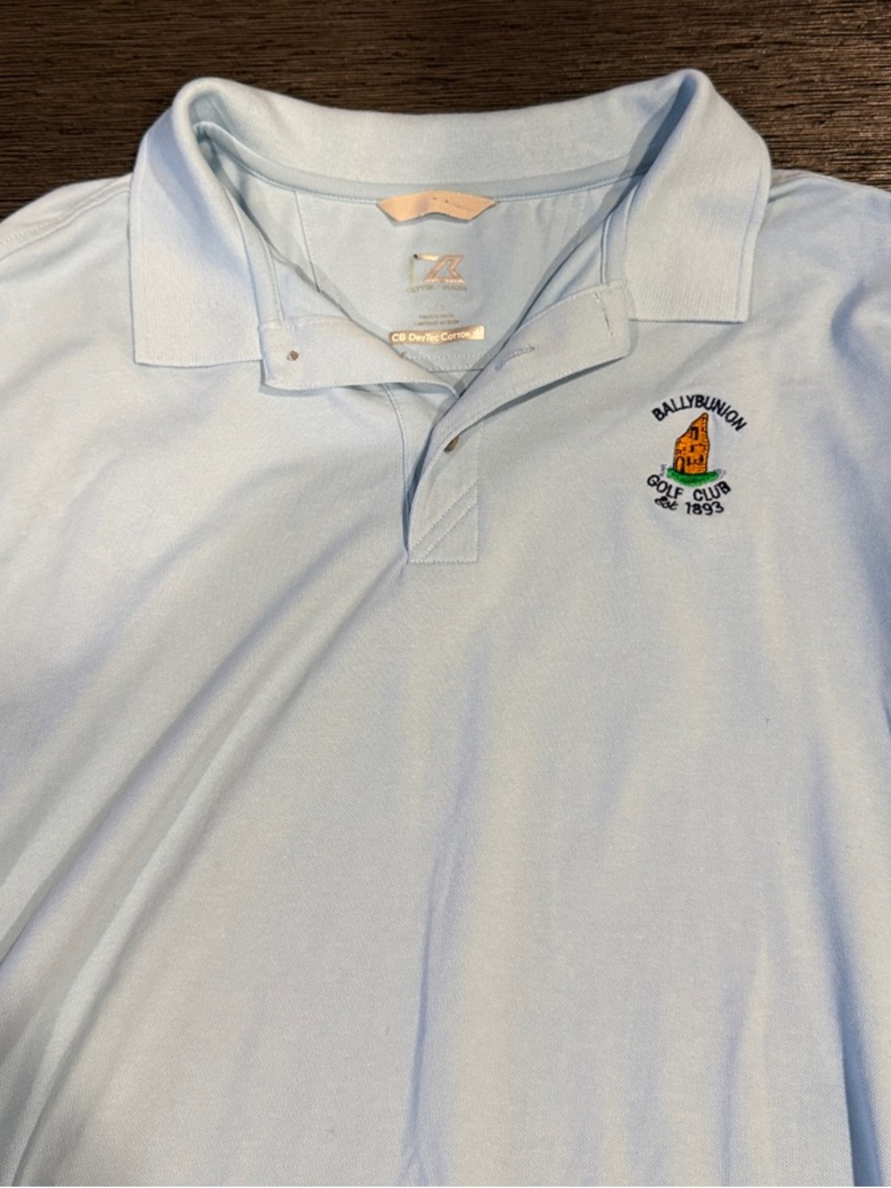 Cutter & Buck Light Blue Ballybunion Golf Club Polo